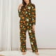 thumbnail image 2 of Balery Harvest Pumpkins Conjunto de Pijama con Estampado para Mujer, Conjunto de Dos Piezas con Manga Larga, Ropa de Dormir Suave con Bolsillos, Pijamas Cómodos-Small, 2 of 7