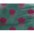 thumbnail image 4 of oneOone Georgette Viscose Fabric Leaves & Lotus Block Print Fabric By The Yard 42 Inch Wide, 4 of 4
