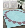 thumbnail image 2 of Ahgly Company Indoor Rectangle Patterned Columbia Blue Area Rugs, 4' x 6', 2 of 6