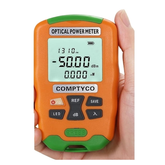 D5/D7 Handheld Mini 2 In 1 Optical Power Meter OPM Optical Fiber Tester With LED Lighting -50+26dBm ,Test Precision