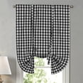 thumbnail image 2 of Shade Gingham Fit Cortina De Ventana 42x63 "Negro Gloria cortinas a cuadros de búfalo, 2 of 9