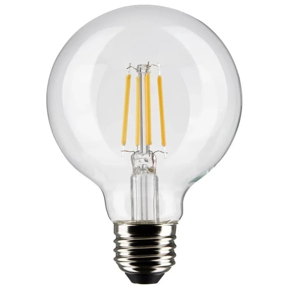6 Watt G25 LED - Clear - Medium base - 90 CRI - 3000K - 120 Volt - 6-Pack