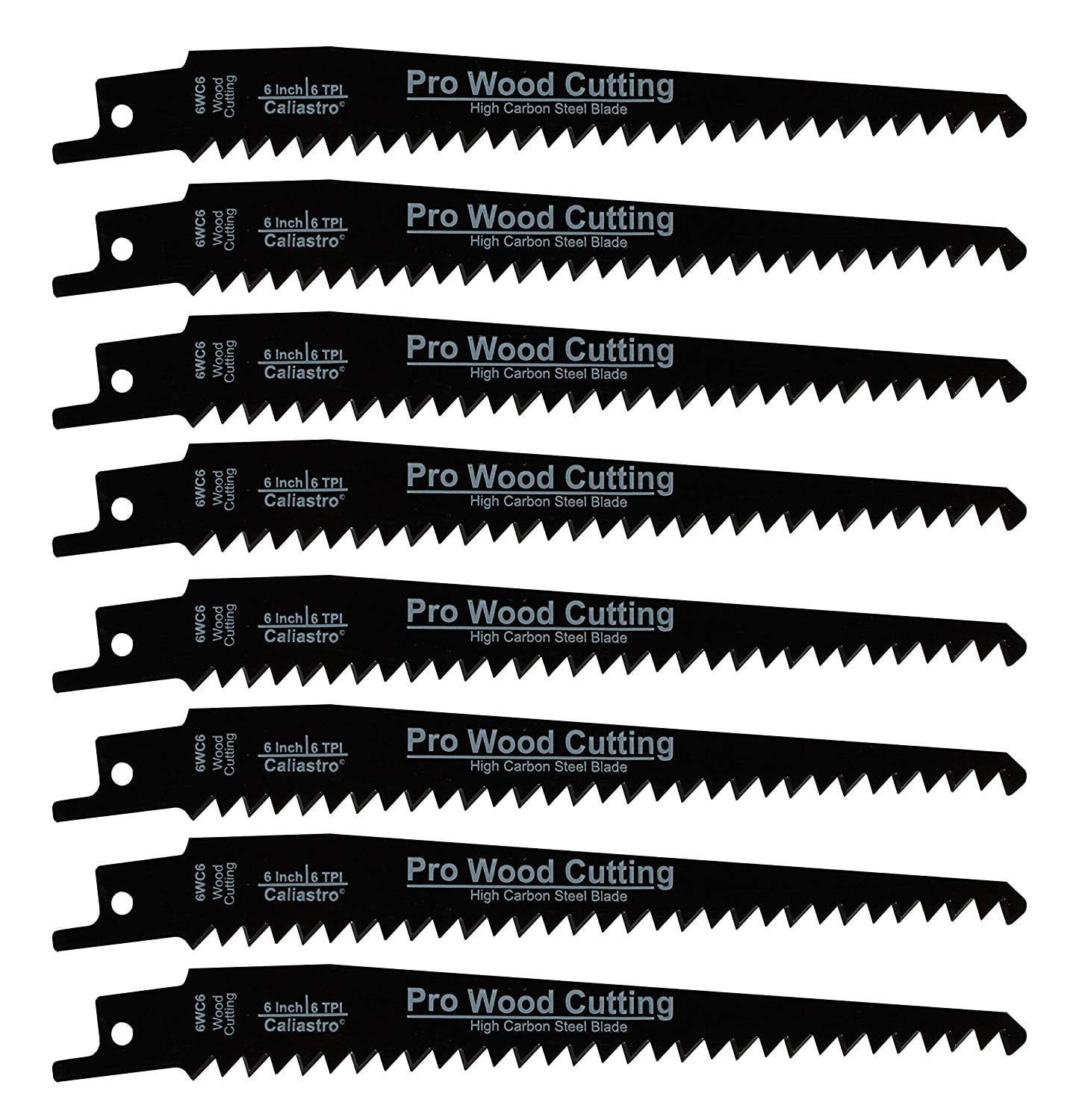 6Inch Wood Cutting & Pruning Reciprocating/Sawzall Saw Blades (6 TPI