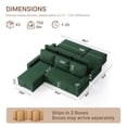 thumbnail image 2 of 80" L Shaped Couch, Lofka Sectional Sleeper Sofa with Pull Out Bed, Convertible Sofa Bed with Reversible Storage Chaise for Living Room, Green, 2 of 9