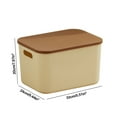 thumbnail image 3 of Storage Bins with Lids, Hwkond Storage Cabinet Storage Box Desktop Storage Box Wardrobe Household Storage Box With Lid Finishing Storage Box,Beige, 3 of 6