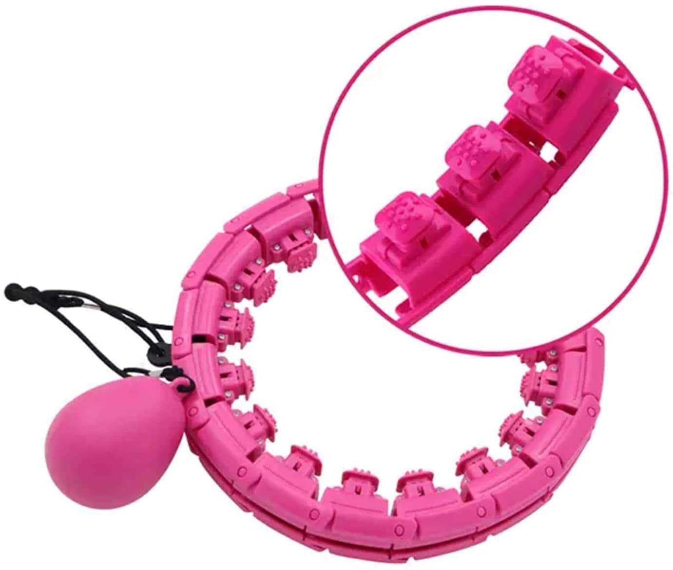 Weighted Smart Hula Hoop That Will not Fall Smart 24 Sections Detachable Hoola Hoop Suitable for Adults and Children 