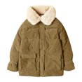 thumbnail image 2 of Hjcommed Manteau Long et Mince en Coton à Capuche pour Femmes, Mode Hiver, Café, 2 of 8