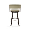 thumbnail image 5 of Amisco  Rosco Swivel Counter Stool Grey & Cream Geometric Pattern/Brown Metal Polyester, Metal Swivel Counter height Polyester Single Modern &, 5 of 5
