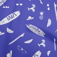 thumbnail image 1 of oneOone Silk Tabby Blue Fabric Beach Sewing Craft Projects Fabric Prints By Yard 42 Inch Wide, 1 of 4