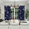 thumbnail image 6 of Lfeey Starfish Curtains, Insulated Grommet Curtains 42x84 inches for Bedroom Darkening Blackout Curtains, Navy Blue, 2 Piece, 6 of 6