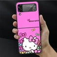 thumbnail image 2 of Phone Case for Samsung Galaxy Z Flip4 FLip3 Flip 4 3 Hard PC Black Cover Hello Kitty Pattern LXY, 2 of 7
