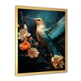 thumbnail image 2 of Designart "Essence of Emerald Hummingbird in Blue" Animals Framed Wall Art - Traditional Blue Hummingbird Bedroom Framed Canvas Wall Art, 2 of 6