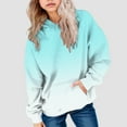 thumbnail image 2 of BOBOGOJP Cute Hoodies for Teen Girls Trendy Preppy Hooded Sweatshirts Oversized Long Sleeve Shirts Gradient Clothes for Girls Light Blue for Size 13-14 Years, 2 of 6