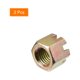 thumbnail image 3 of 2uds M16x2mm Hexagonal Ranurada Tuerca, Grado 8 Carbono Acero Hexagonal Castillo Tuercas, Color Cinc, 3 of 6