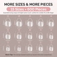 thumbnail image 6 of MelodySusie Extra Short Almond Nail Tips, 300Pcs Clear Acrylic, Half Matte Full Cover Press on Nails for DIY Extension & Salon Use, 15 Sizes Pre-Shaped for Long-Lasting Manicure, 6 of 7