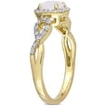 thumbnail image 3 of Everly Women's Opal and Diamond 10k Yellow Gold Ring, 3 of 7