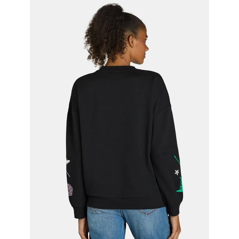 Wicked Embroidered Graphic Sweatshirt, Women's - Walmart.com Wicked Embroidered Graphic Sweatshirt, Women's - Walmart.com