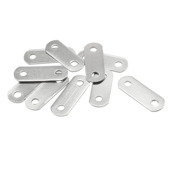 Uxcell Repair Plate, 22mmx8mm, Flat Fixing Mending Corner Brace Bracket Connector 10Pcs
