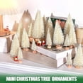 thumbnail image 7 of 30Pcs Mini Christmas Trees Artificial Christmas Tree Bottle Brush Trees with Wooden Base for Christmas Decor Christmas Party Home Table Craft Decorations(Beige), 7 of 7