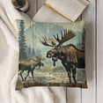 thumbnail image 3 of SHANXI Forest Animals Throw Pillow Cover Cabin Decorative Pillowcase, Rustic Camper Woodland Animal Wildlife Theme for Sofa Bed Room Home Decor 12x12in, 3 of 5