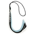 thumbnail image 2 of Black/Light Blue/White Graduation Tassel with Silver Stacked Date Drop, 2 of 2
