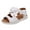 White, variant on Girls' Shoes Toddler Little Girls Pink Bowknot Open-Toe Flat Dress Sandals Summer Shoes Save Big