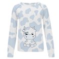 thumbnail image 4 of Pompotops Chemises pour Femmes Col Rond Imprimé Manches Longues Hauts Imprimés Blouse Régulière Liquidation, 4 of 5