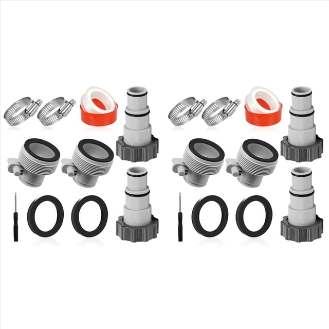 2X Adaptador Manguera Piscina, Adaptador A para Piscina, Adaptador Manguera Piscina, Juego Adaptadores para Manguera de Piscina,Adaptador Manguera para