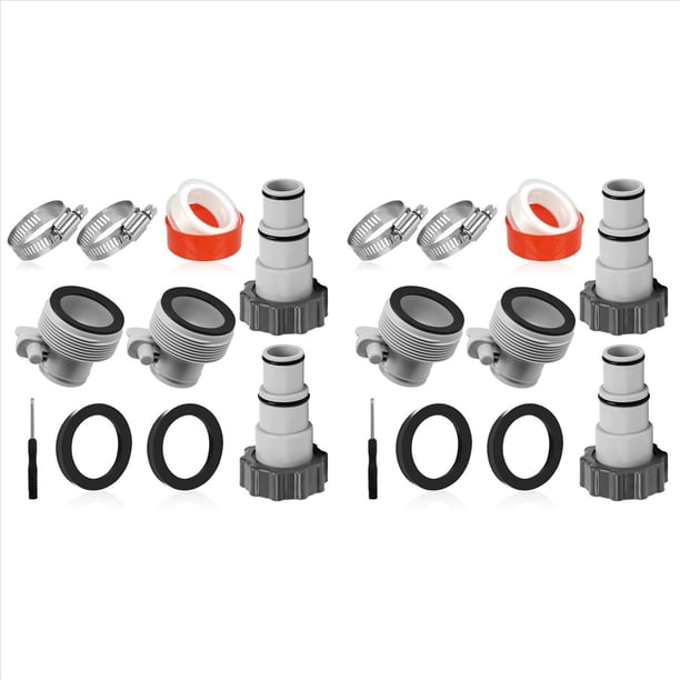 2X Adaptador Manguera Piscina, Adaptador A para Piscina, Adaptador Manguera Piscina, Juego Adaptadores para Manguera de Piscina,Adaptador Manguera para