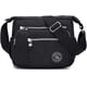 thumbnail image 1 of Bolso cruzado informal con múltiples bolsillos para mujer, bolso de viaje, bolso de mensajero para ir de compras, senderismo, uso diario (negro), 1 of 5