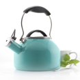 thumbnail image 5 of 1.8qt Enamel-on-Steel Classic Oolong Teakettle- Aqua, 5 of 7