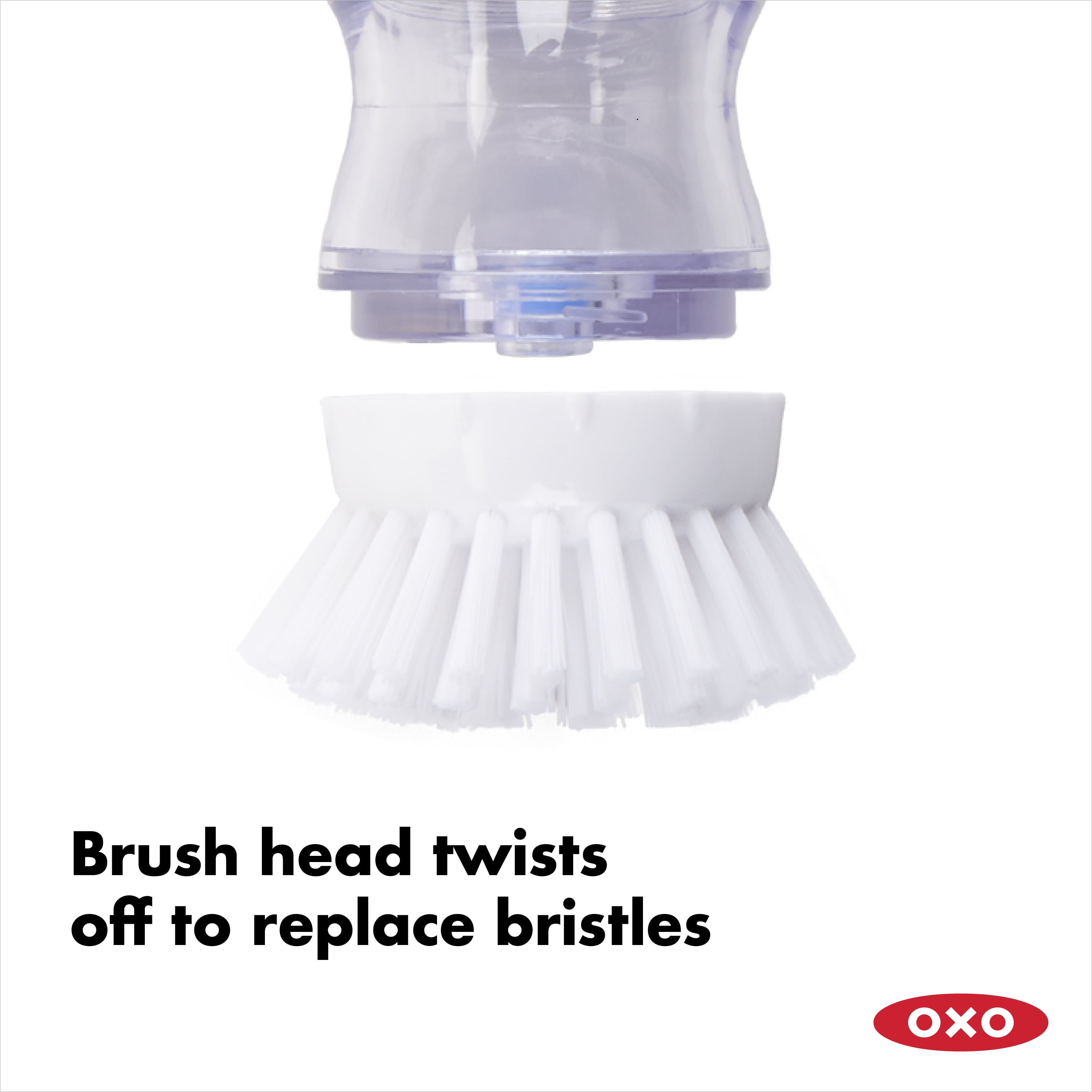 OXO Soap Dispensing Cleaning Palm Brush Refill Head, 2-Pack