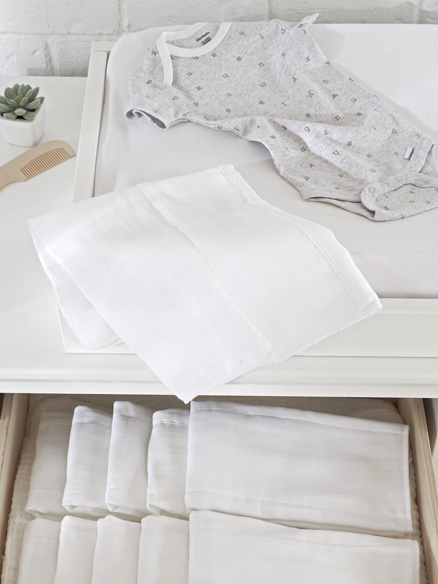 Gerber Organic Prefold Birdseye Reusable Cloth Diaper with Absorbent Pad, 20pk (Baby Unisex)