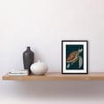 thumbnail image 2 of Swimming Sea Turtle Modern Folk Art Illustration Artwork Framed Wall Art Print 9X7 Inch, 2 of 5