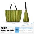 thumbnail image 3 of Kdxio Green Bamboo Fence for Beach Bag for Women Large Beach Tote Bag Waterproof Sandproof Swim Bag with Zipper Pockets Beach Vacation Travel, 3 of 6