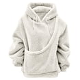 thumbnail image 5 of Unisex Cat Pouch Hoodie Fleece Sherpa Dog Sweatshirts Kangaroo Pocket Pet Carrier Holder, 5 of 7