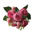 thumbnail image 2 of Ramo de rosas artificiales de imitación, elegante arreglo floral DIY, rosas artificiales de , flores para decoración de interiores y exteriores de, 2 of 8