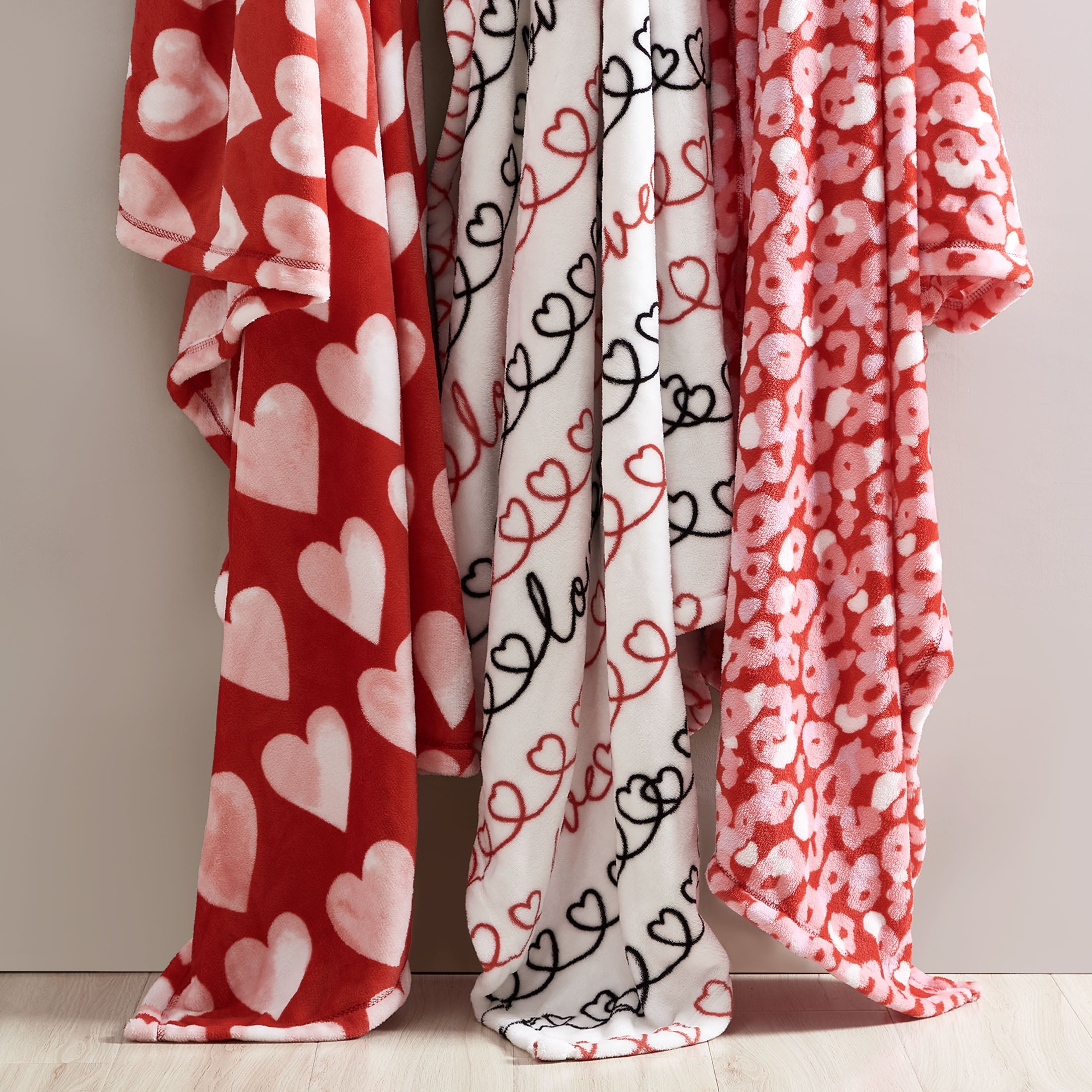 Way To Celebrate V Day Throw 50x60 Hearts Walmart