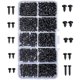 thumbnail image 1 of 500pcs Black Self Tapping Screws Assortment Kit, Pan Head Phillips Carbon Steel Self Tapping Screws With Box For Soft Metal Wood Plastic M2 M2.3 M2.6, 1 of 4