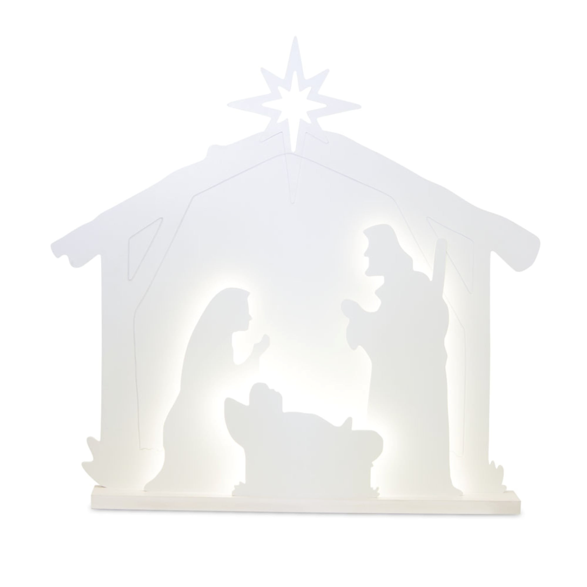LED Nativity Scene 34.5"L x 33.25"H Polyester/MDF UL Adapter