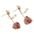 thumbnail image 4 of Pendientes creativos de capullos de flores naturales con resina epoxi segundo, 4 of 9