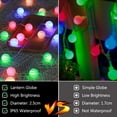 thumbnail image 4 of Gostoto 9.8-33FT 20-80LEDS 1in Globe String Lights,Outdoor Waterproof Lantern String Lights,Fairy Lights for Patio Bedroom Garden Christmas Decorations, 4 of 6