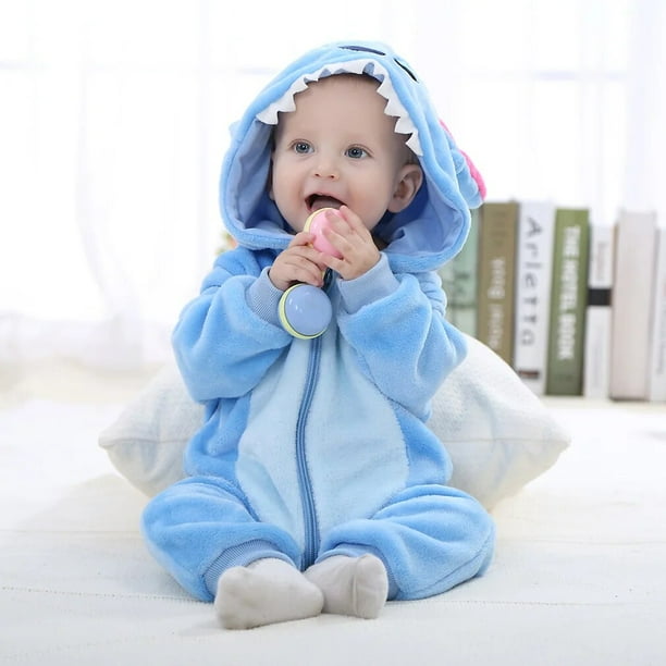 Ropa de invierno para bebe Pelele con pies para bebe ninas y ninos sudadera con Capucha con orejas de vellon de dibujos animados ropa de bebe bata de noel Walmart en