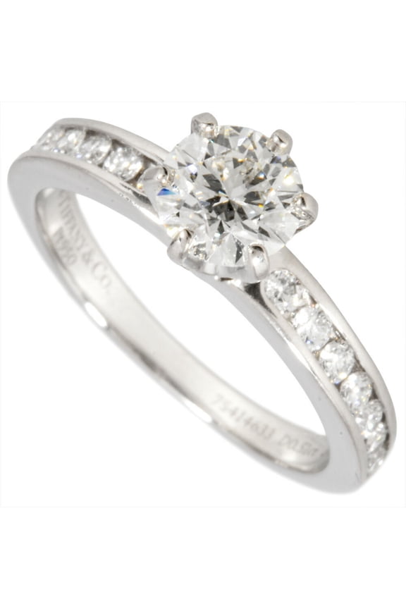 Pre-Owned Tiffany & Co. Solitaire Half Eternity Ring Diamond 0.51ct Approximately... (Good)