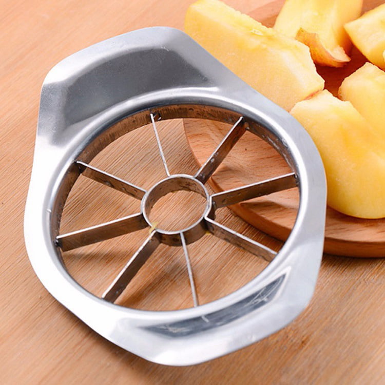 Pitter Stainless Steel Ultra-Sharp Apple Peeler FAMMOM Apple Slicer Upgraded Version 8-Blade Extra Large Apple Corer Divider for Up to 4 Inches Apples,Silver 