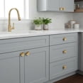 thumbnail image 6 of 8 Pack Brushed Gold Cabinet Knobs Flower Drawer Knobs, 60mm/ 2.36" Zinc Alloy Vintage Petal Kitchen Cabinet Handles Pull Furniture Hardware for Kitchen, Dresser, Bathroom, Closet, Wardrobe Door, 6 of 9