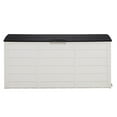 thumbnail image 2 of Canddidliike 75 Gallon Weather Storage Box on Wheel, Deck Bin Garden Bench for Outdoor Patio Seat - Black, 2 of 9