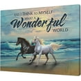 thumbnail image 2 of Horse Wall Art White & Black Horse Pictures Wall Decor Beach Coast Canvas Artwork Painting Motivational Inspirational Quotes Framed Poster Print for Home Living room Bedroom Bathroom Office 12"X16", 2 of 6