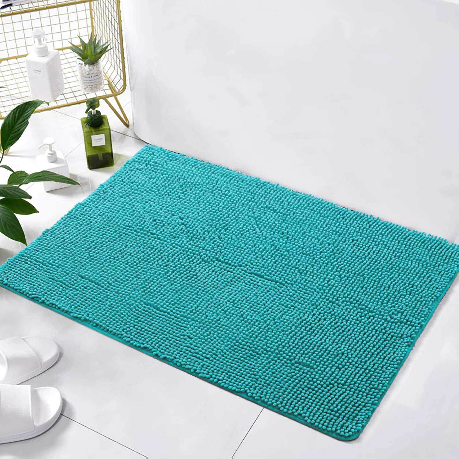 Dropship Luxury Chenille Bathroom Rug Mat; Extra Soft Thick Absorbent  Shaggy Bath Rugs; Non-Slip Machine Wash Dry Plush Bath Mats For Bathroom;  Shower; And Tub (60''x110''; Blue) to Sell Online at a