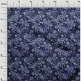 thumbnail image 3 of oneOone Rayon Dark Blue Fabric Asian Batik Floral Dress Material Fabric Print Fabric By The Yard 56 Inch Wide, 3 of 4